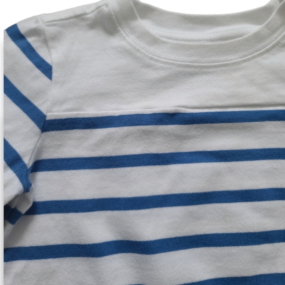 Janie & Jacks Baby Boys Blue Striped Long Sleeve Tee - Picture 4 of 5